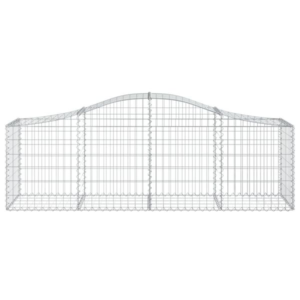 vidaXL Arched Gabion Baskets 9 pcs 200x50x60/80 cm Galvanised Iron