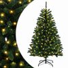 vidaXL Artificial Hinged Christmas Tree 180 cm 300 LEDs Warm White
