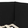 vidaXL Corner Bed Frame with Headboard Black 90 x 190 cm Fabric