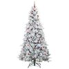 vidaXL Artificial Hinged Christmas Tree White 240 cm PE and PVC