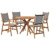 vidaXL 5 Piece Garden Dining Set Solid Wood Acacia