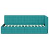 vidaXL Corner Bed Frame with Headboard Turquoise 80 cm x 200 cm Velvet