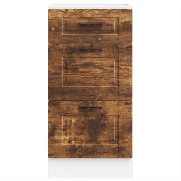 vidaXL Kitchen Base Cabinet Porto Smoked Oak Engineered Wood