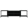 vidaXL TV Cabinet Black 203x37x50 cm Engineered Wood