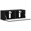 vidaXL TV Wall Cabinet 2 pcs Black 39 x 31 x 29.5 cm Engineered Wood
