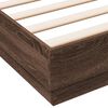 vidaXL Bed Frame without Mattress Brown Oak 140x200 cm