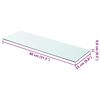 vidaXL Shelf Panel Glass Clear 80x25 cm