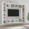 vidaXL 8 Piece TV Cabinet Set White Engineered Wood