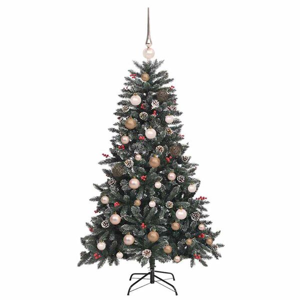 vidaXL Artificial Christmas Tree with 150 LEDs with Stand Green 150 cm