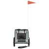 vidaXL Pet Bike Trailer Grey and Black Oxford Fabric and Iron