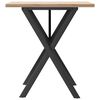 vidaXL Dining Table X-Frame 70x70x75.5 cm Solid Wood Pine and Steel