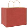 vidaXL Paper Bags 250 pcs with Handles Red 32x22x24 cm