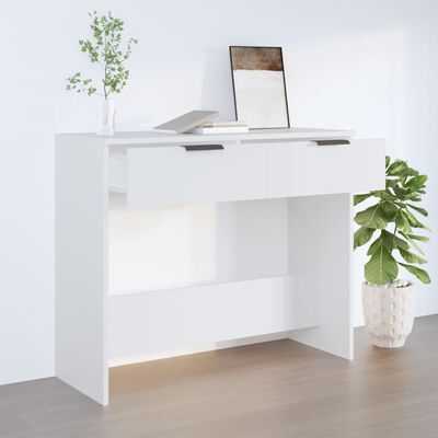vidaXL Console Table White 90x36x75 cm Engineered Wood
