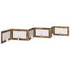 vidaXL Foldable Dog Gate with Stands 6 pcs Smoked Oak 602 cm