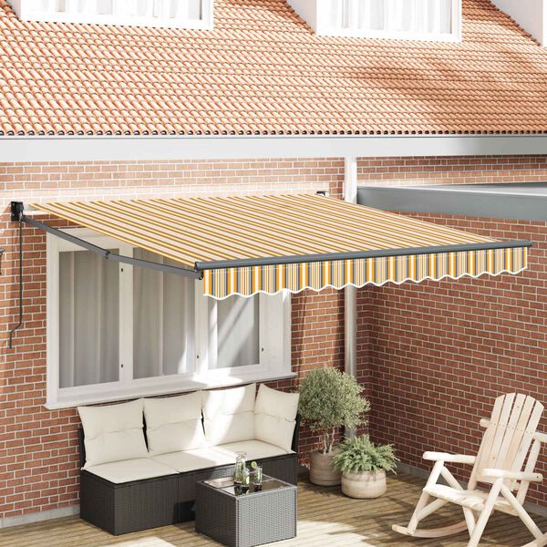 vidaXL Awning Retractable Multicolour 300 x 250 x 165 cm Polyester