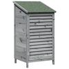vidaXL Garden Shed with Roof Grey 59 x 56 x 113.5 cm Solid Fir Wood
