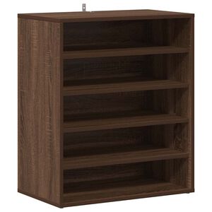 vidaXL Shoe Cabinet Brown Oak 60x35x70 cm Engineered Wood