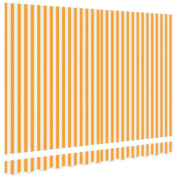 vidaXL Awning Replacement Fabric Yellow and White 330 x 195 cm