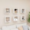 vidaXL Wall Cube Shelves 6 pcs White 26x15x26 cm