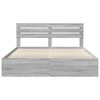 vidaXL Bed Frame Grey Sonoma 200 x 200 cm Solid Pine Wood