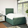 vidaXL Box Spring Bed with Mattress Dark Green 120x190 cm Small Double Velvet