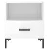 vidaXL Bedside Cabinets 2 pcs High Gloss White 40x35x47.5 cm Engineered Wood