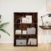 vidaXL Bookcase Smoked Oak 80x30x114 cm Engineered Wood