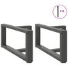 vidaXL Coffee Table Legs T-Shaped&nbsp;2 pcs Anthracite 70x25x(30-31) cm Steel