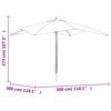 vidaXL Garden Parasol with Wooden Pole Azure Blue 300x300x273 cm