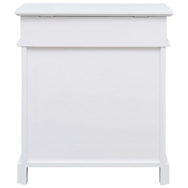 vidaXL Shoe Cabinet White 50x28x58 cm Paulownia Wood