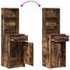 vidaXL Dressing Table with Mirror Lights 2 pcs Brown Engineered Wood