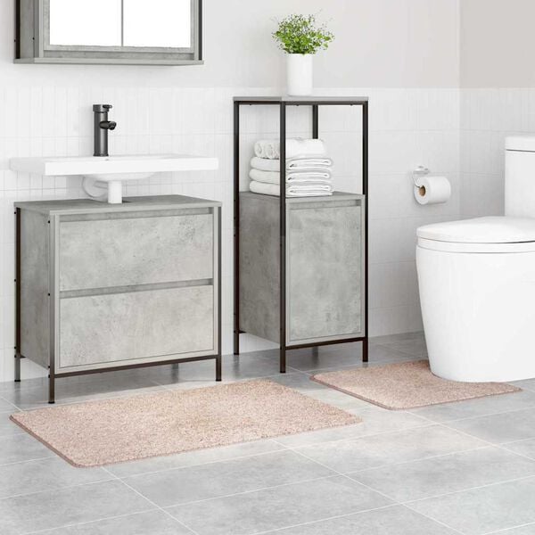 vidaXL Anti-slip Bath Mat Set 2 pcs Cream PP