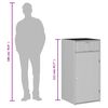 vidaXL Garden Storage Cabinet Brown 55x55x111 cm Poly Rattan