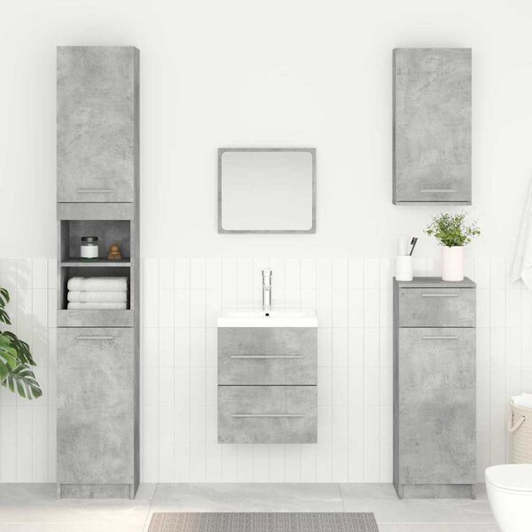 vidaXL Sink cabinet Concrete Grey 38.5 x 41 x 48 cm Engineered Wood