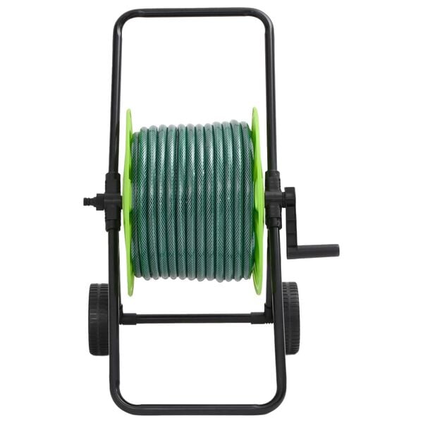 vidaXL Green Hose Reel Cart with 50 m Hose PVC