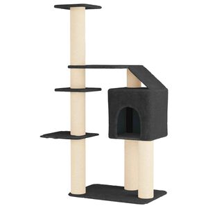 vidaXL Cat Tree with Sisal Scratching Posts Dark Grey 183 cm