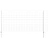 vidaXL Outdoor Wild Fence with Posts 25 x 1.2 m Galvanised Steel Mesh