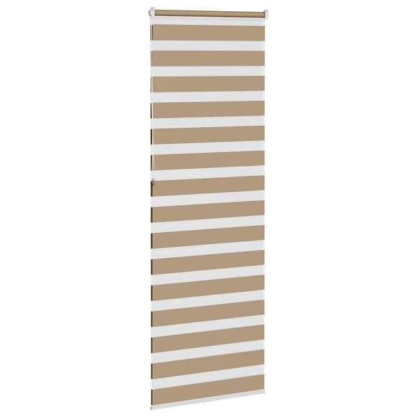 vidaXL Zebra Blind Sand Brown 75x230 cm Fabric Width 70.9 cm Polyester