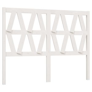 vidaXL Bed Headboard White 126x4x100 cm Solid Wood Pine