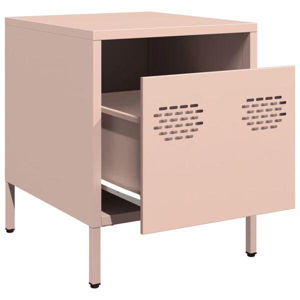 vidaXL Bedside Cabinets&nbsp;2 pcs Pink 35x39x43.5 cm Steel
