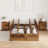 vidaXL Storage Bed Frame Old Wood 120 x 200 cm Engineered Wood