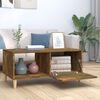 vidaXL Coffee Table Smoked Oak 89,5x50x40 cm Engineered Wood