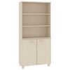 vidaXL Highboard HAMAR Solid Wood Pine Honey Brown