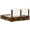 vidaXL Bed Frame with Drawer Smoked Oak 200 x 200 cm Engineered Wood