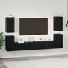 vidaXL TV Cabinet Set Wall-mounted Black Oak Engineered Wood