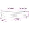 vidaXL Garden Planter Wax Brown 110x40x23 cm Solid Wood Pine