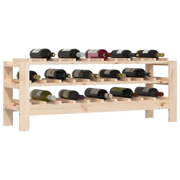 vidaXL Wine Rack 109.5x30x42 cm Solid Wood Pine