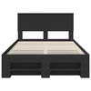 vidaXL Bed Frame with Headboard Black 120 x 200 cm Engineered Wood
