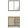 vidaXL 2 Piece Bathroom Furniture Set Sonoma Oak Engineered Wood