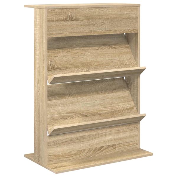 vidaXL Magazine Rack Sonoma Oak 70 x 41 x 96 cm Engineered Wood